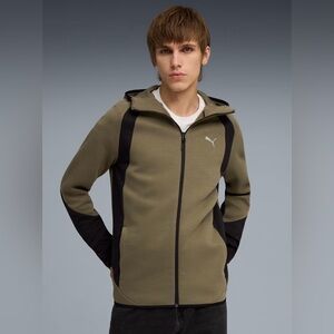 Puma Evostripe Olive Green and Black Performance Track Jacket NWT Sz S Ret $75